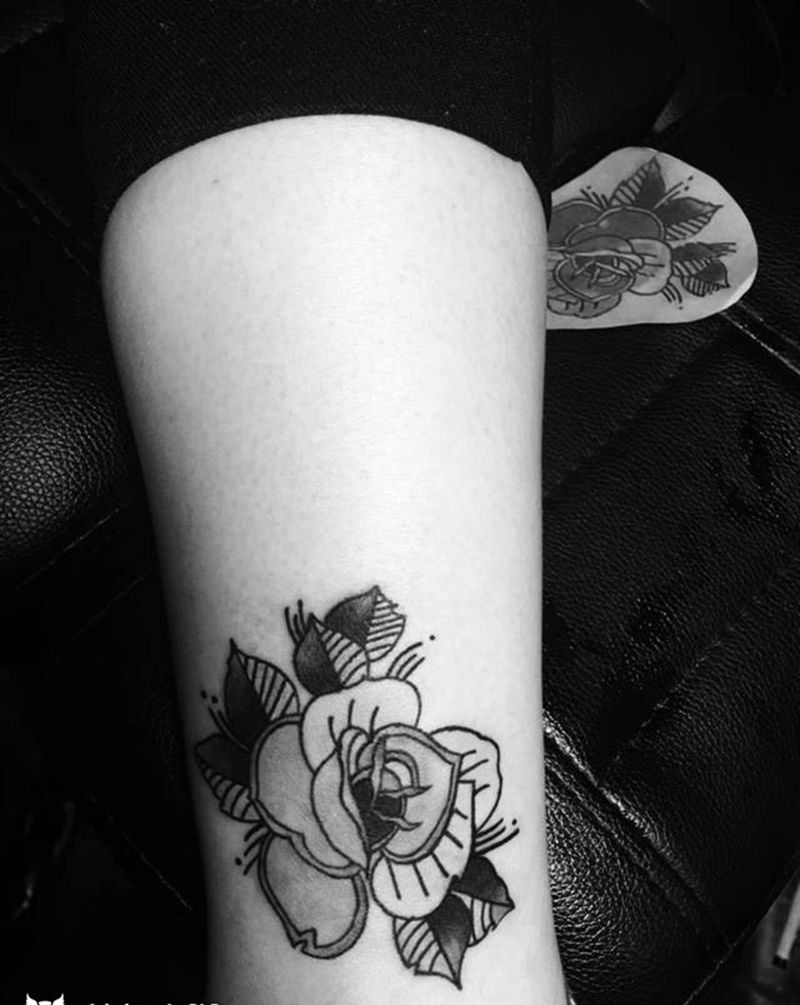 今日刺青：脚踝遮盖纹身图片