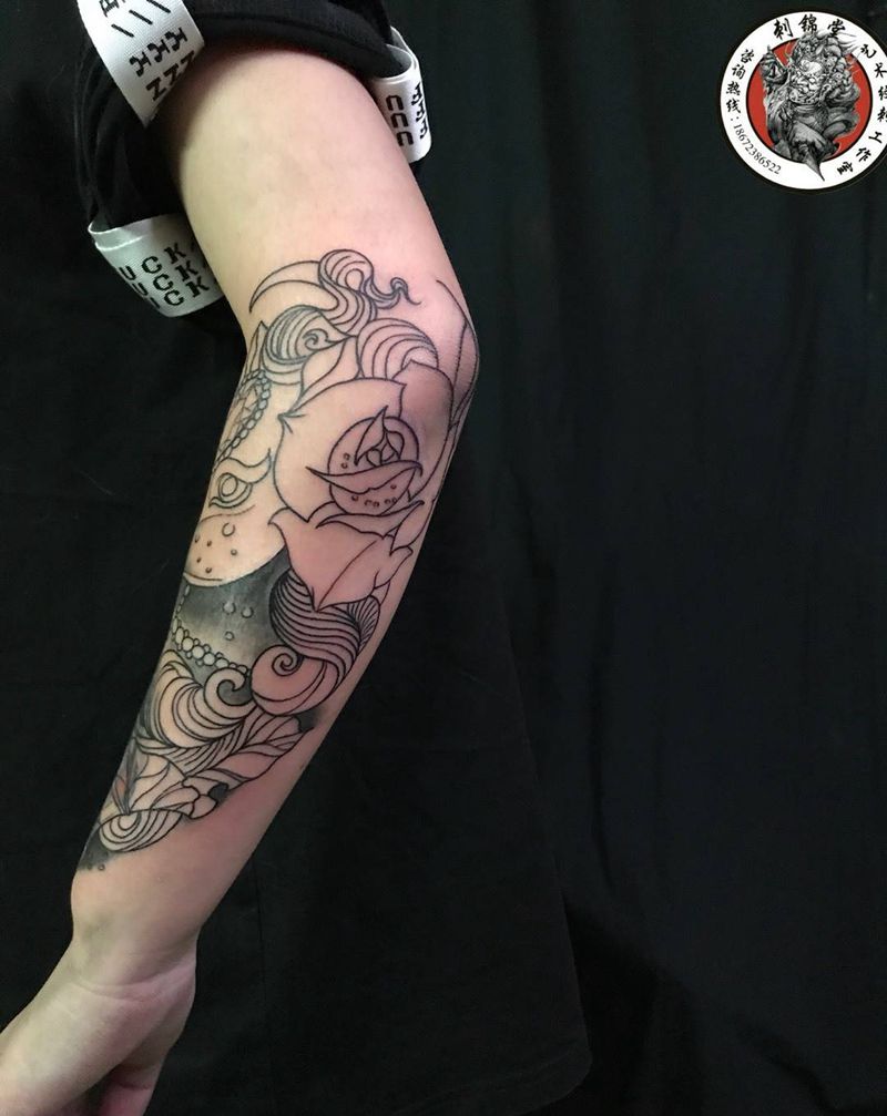 武汉纹身店#刺锦堂纹身#今日作品更新 （未完成 今天今晚继续）纹身图片