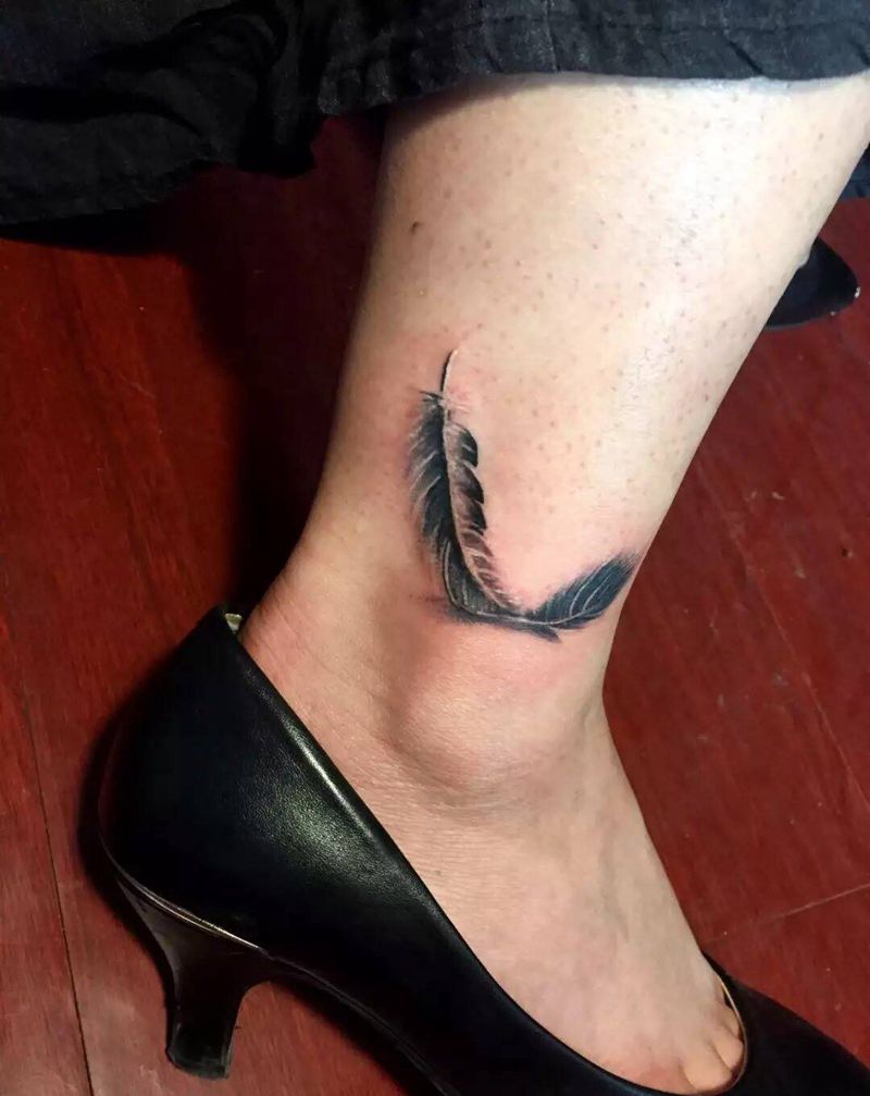 羽毛纹身图片