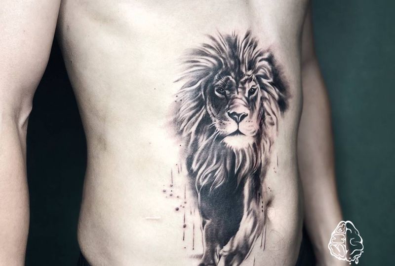狮子纹身图片
