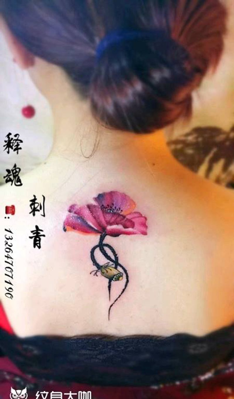罂粟花纹身图片