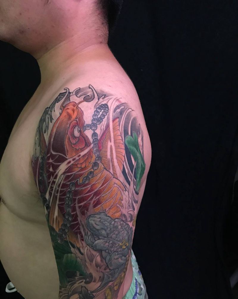 今日作品更新#招财鲤鱼 基本完活#刺锦堂纹身#纹身图片