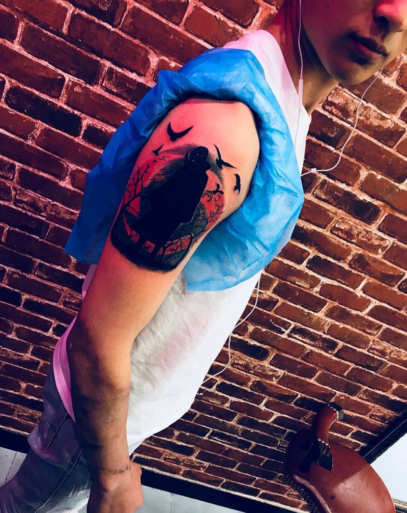 动画宇智波鼬纹身图片