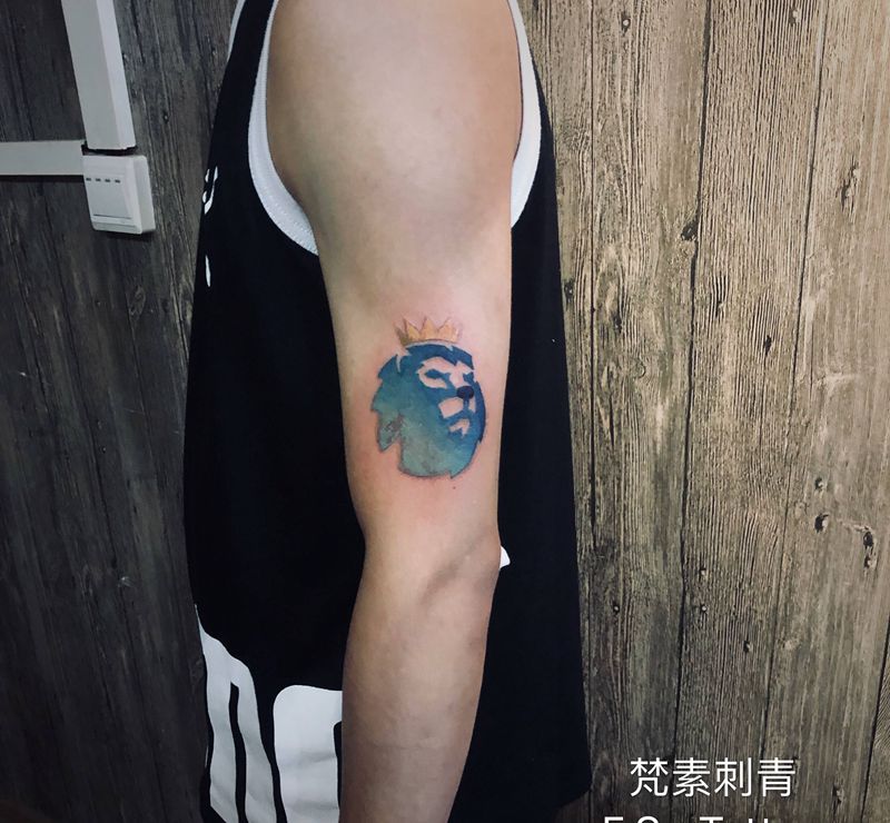 狮子纹身图片_手臂纹身图案