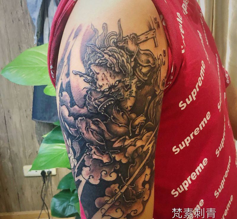 雷神纹身图片_手臂纹身图案