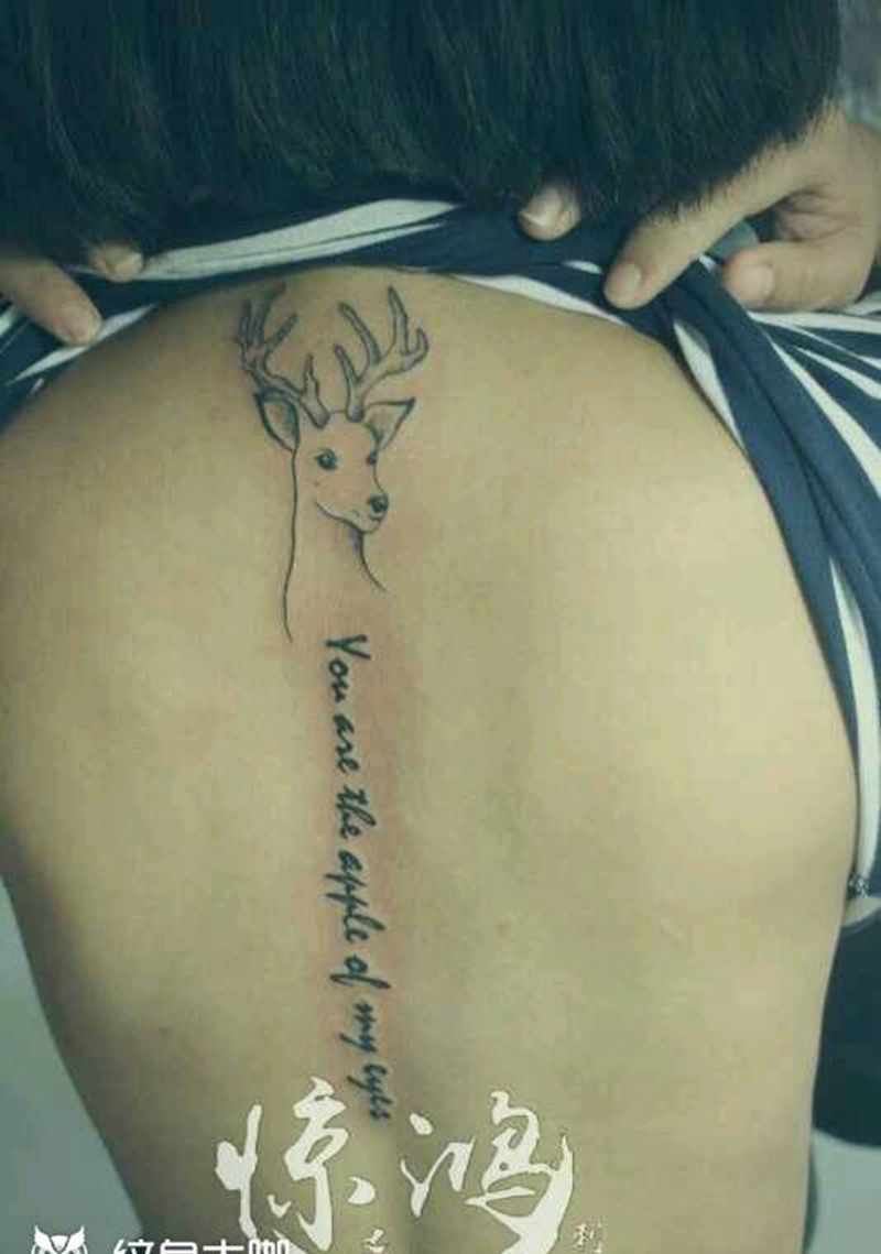 脊椎纹身图片_成品纹身图案