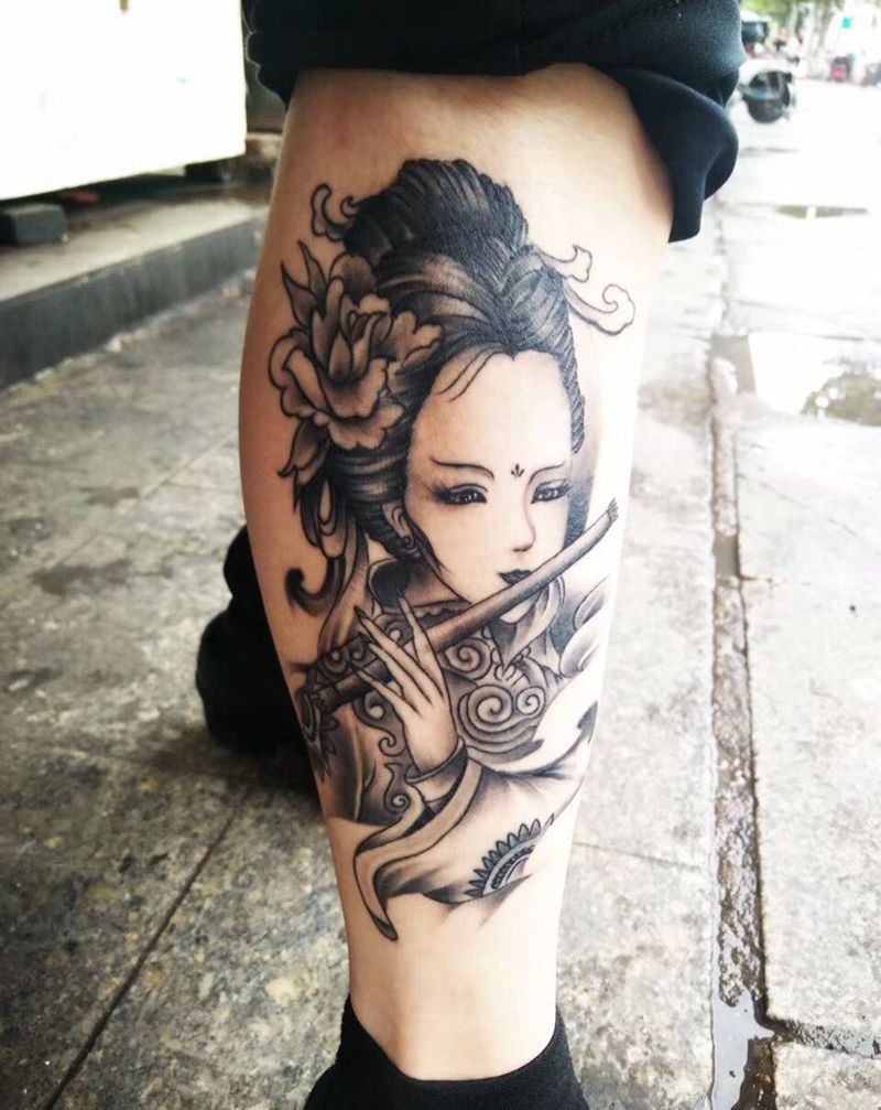 艺妓恢复后纹身图片