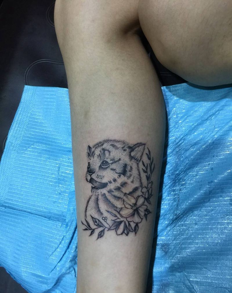 小老虎纹身图片