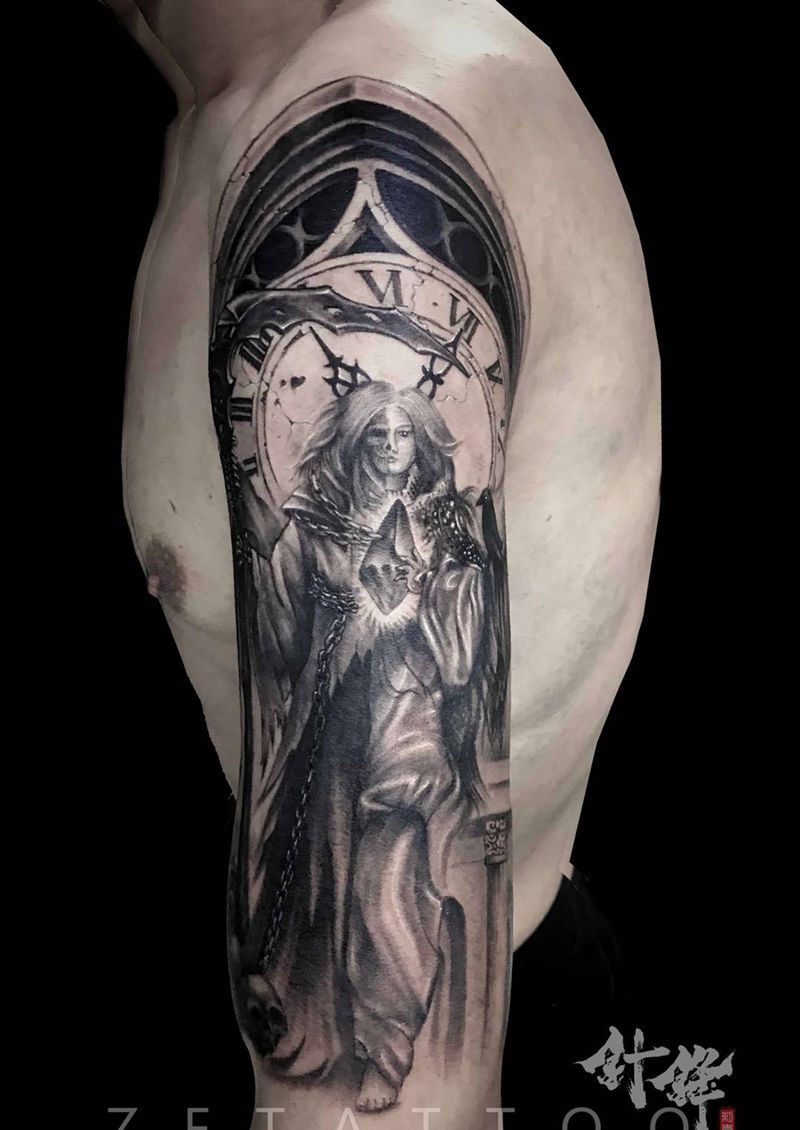 天使与恶魔纹身图片