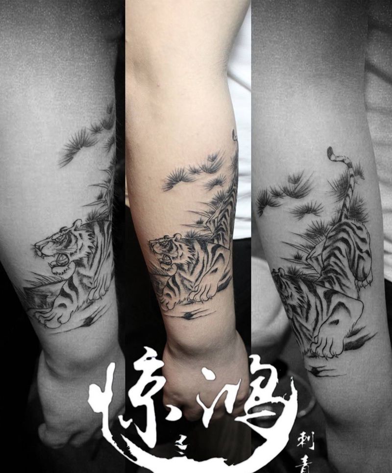 下山斧纹身图片