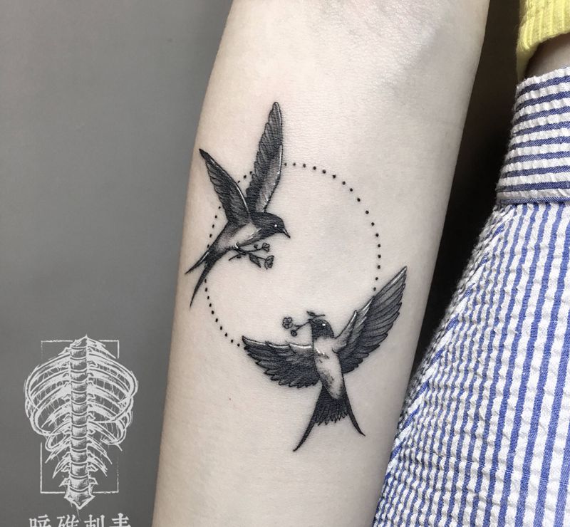 燕子纹身图片