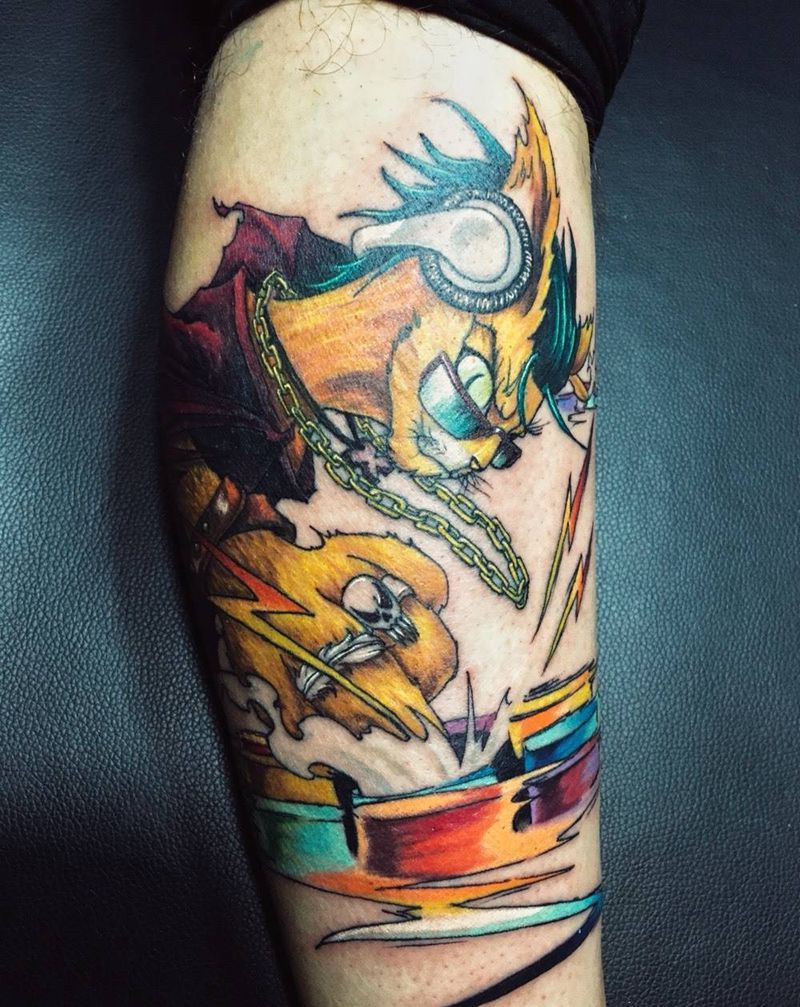 原创dj猫纹身图片_成品原创欧美动物纹身图案