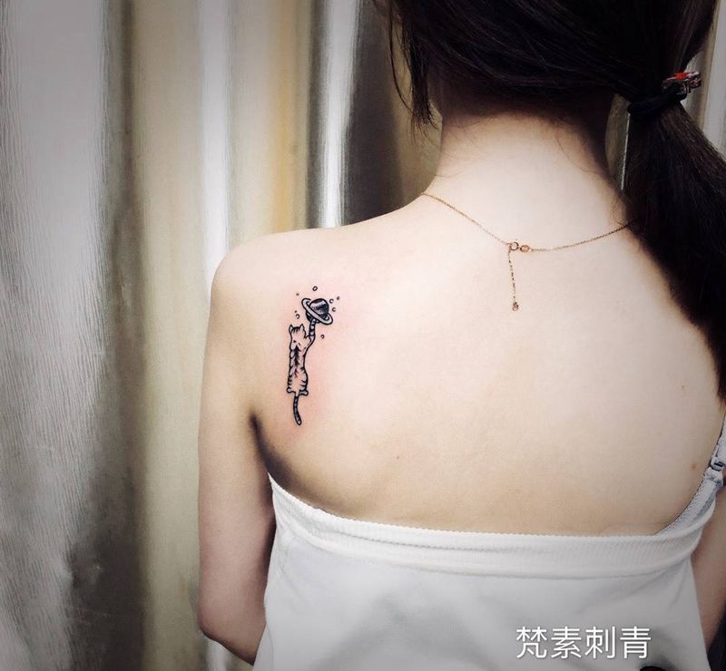 猫纹身图片