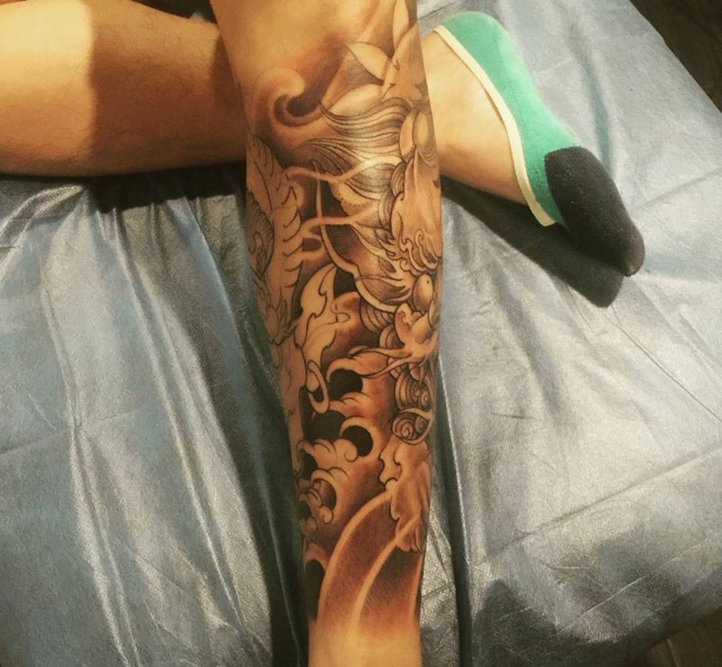 包小腿，未完待续纹身图片