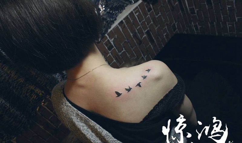 又见小飞鸟纹身图片