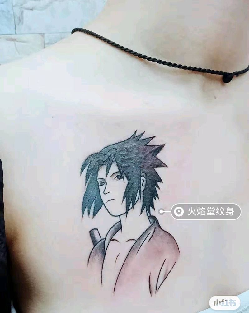 帅纹身图片_胸部新传统纹身图案