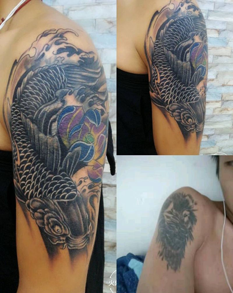 覆盖旧纹身纹身图片_手臂新传统纹身图案