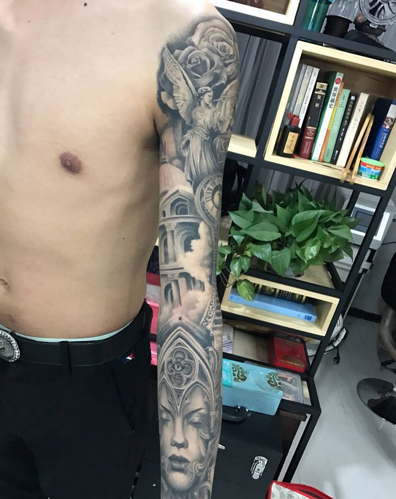 欧美花臂纹身图片