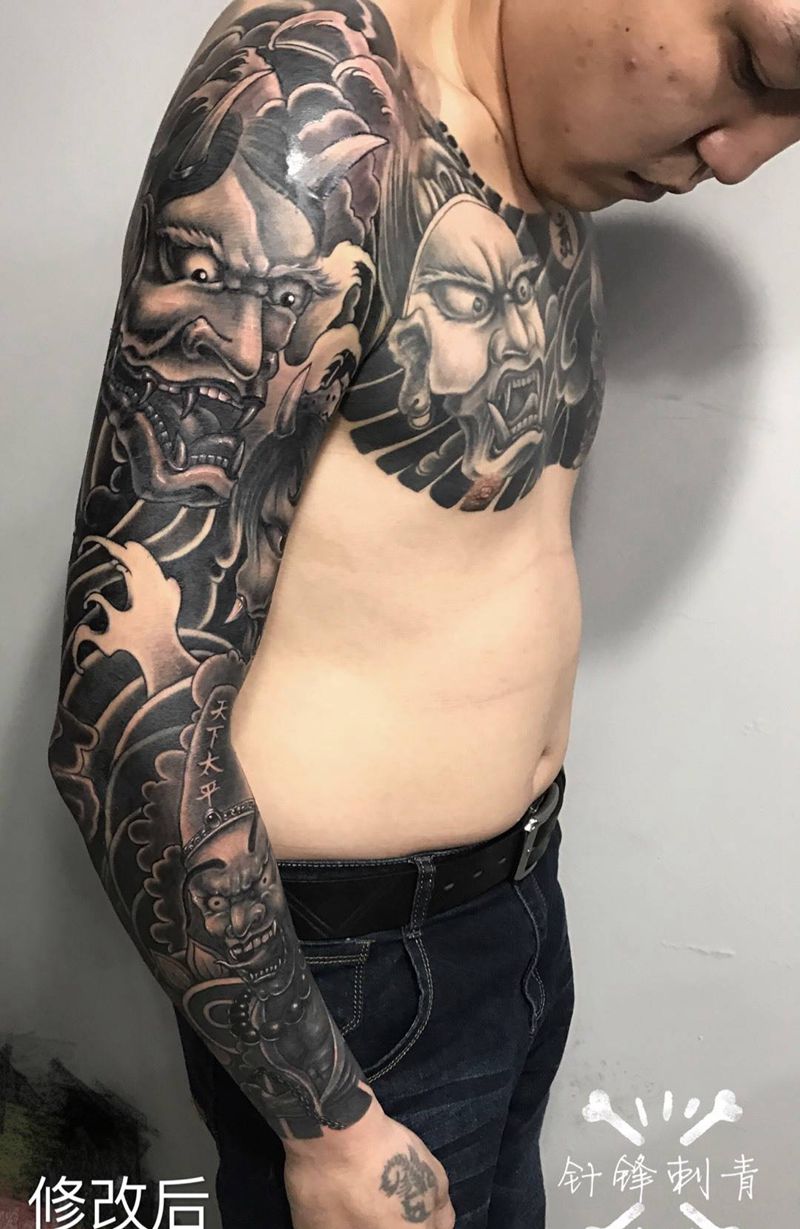 修改花臂纹身图片