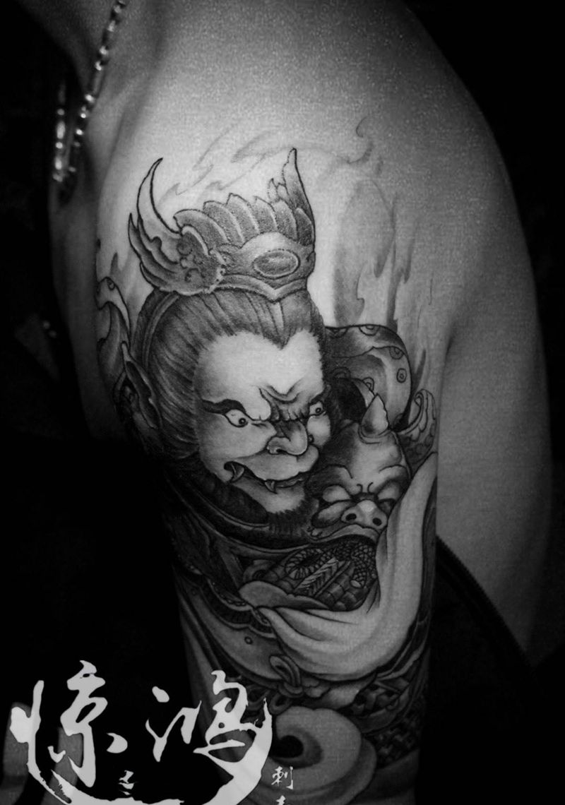大斗战胜佛纹身图片