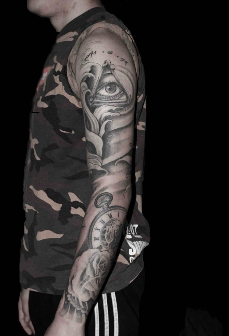 花臂纹身纹身图片_手臂纹身图案