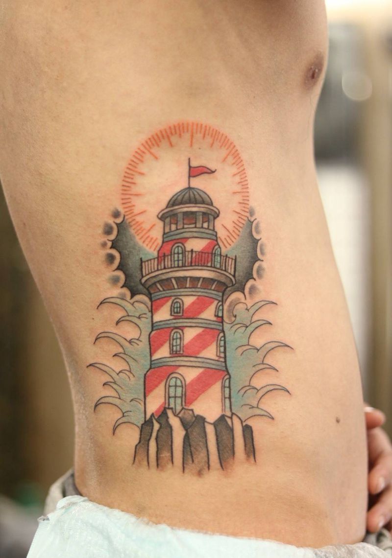 灯塔纹身图片
