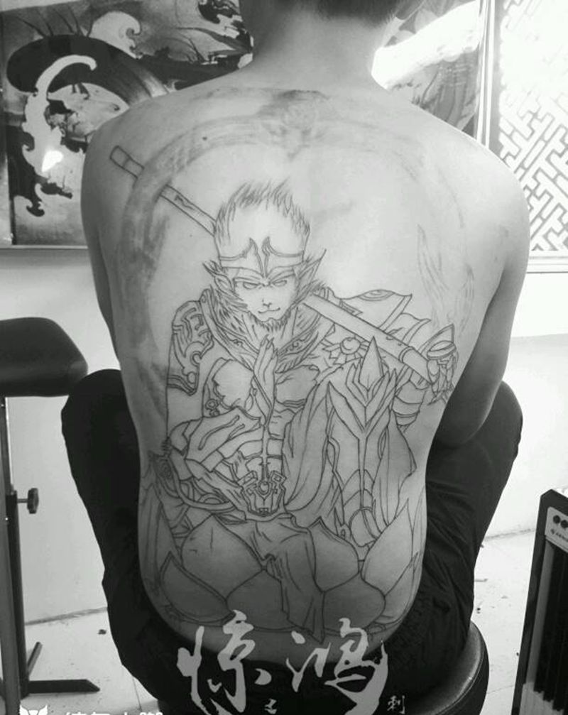 基础线条纹身图片