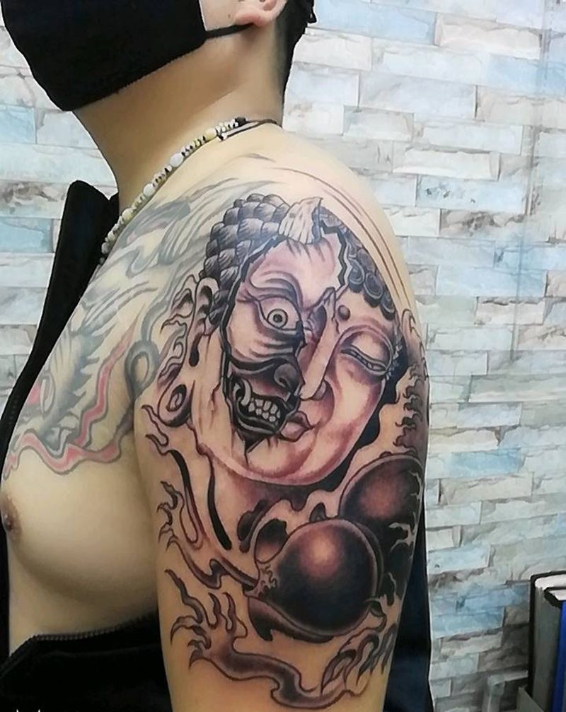 一念之间纹身图片_手臂新传统纹身图案