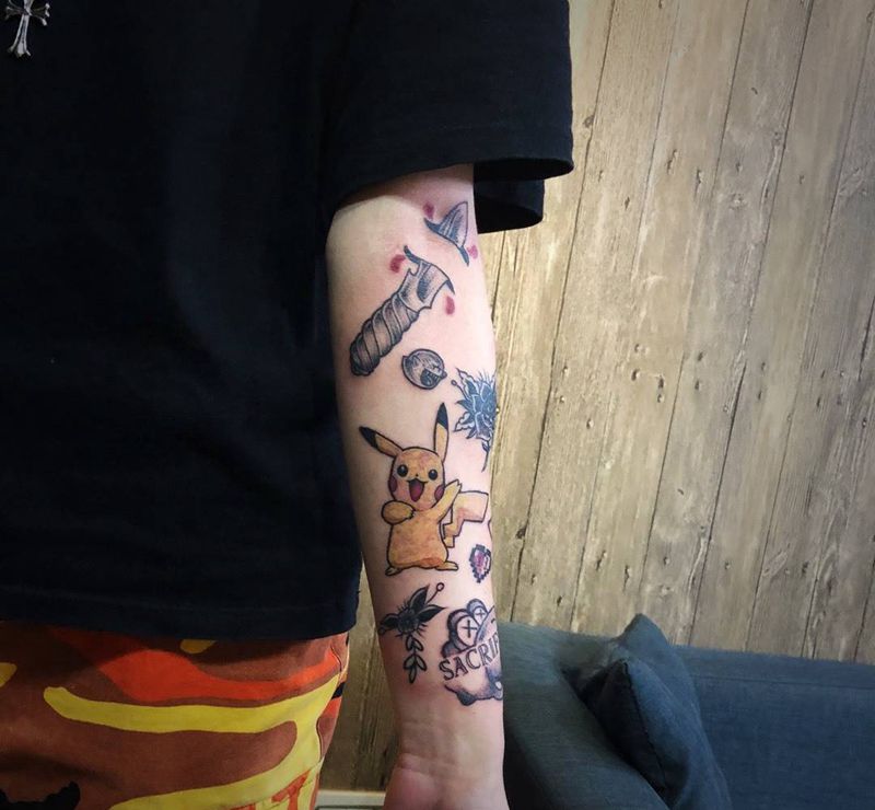 欧美拼接纹身图片