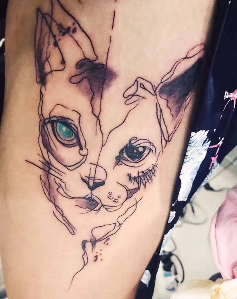猫纹身图片