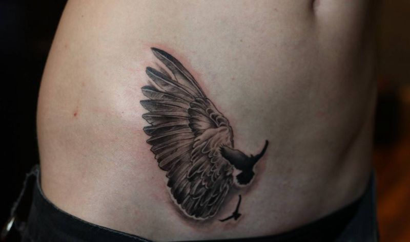翅膀。纹身图片
