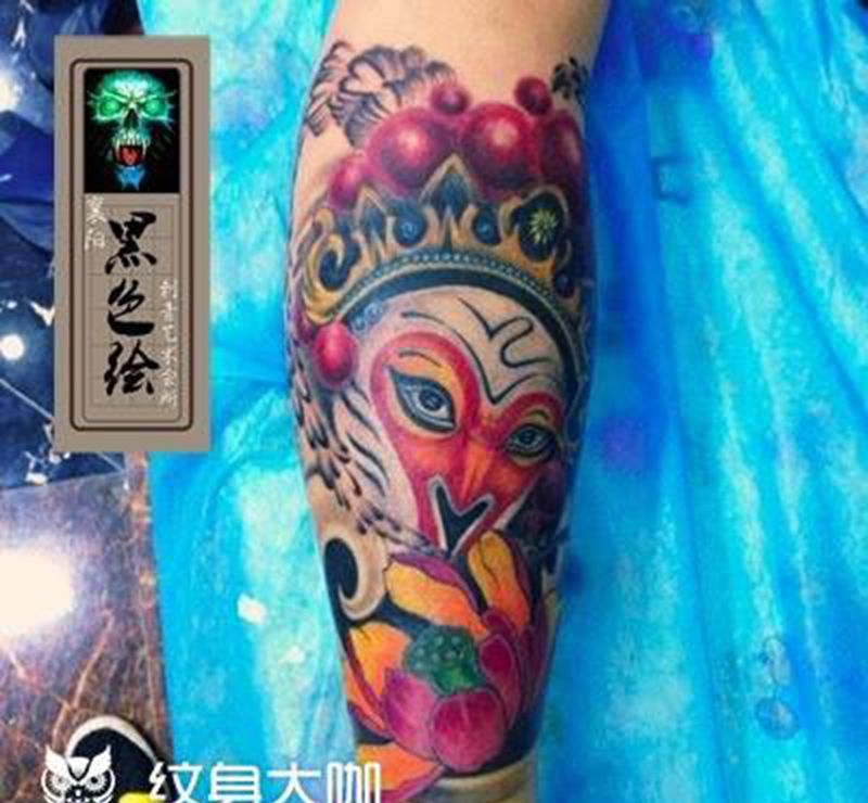 美猴王纹身图片_人物纹身图案