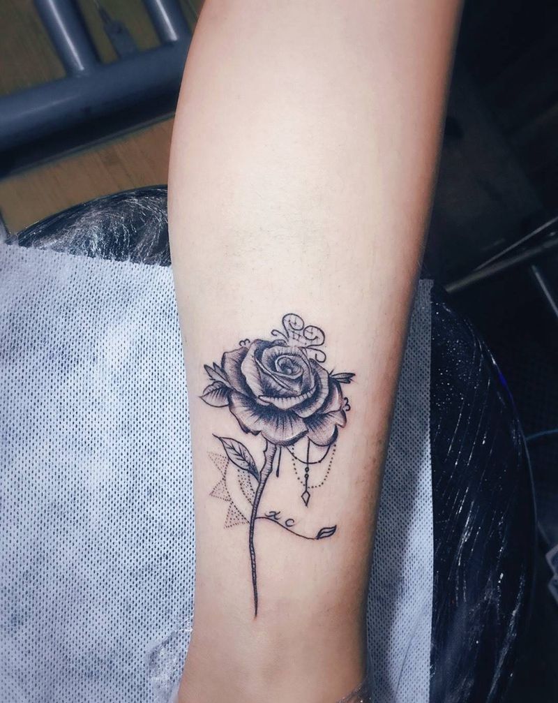 玫瑰纹身图片