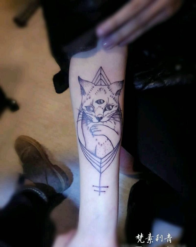 猫纹身图片