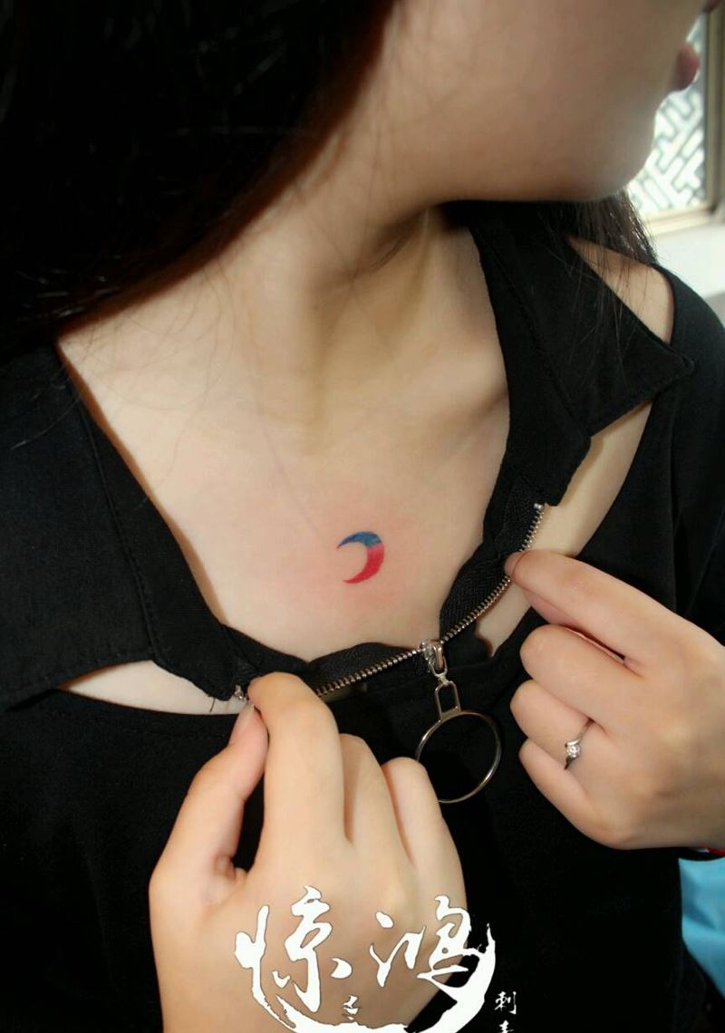 小月亮纹身图片_成品纹身图案