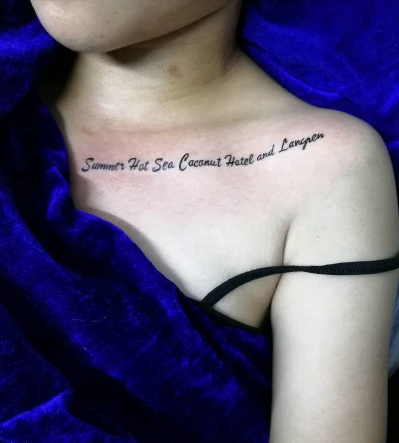 个性字母纹身图片_胸部老传统纹身图案