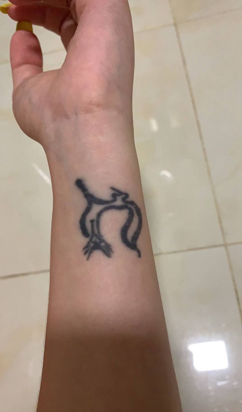 招财猫遮盖纹身图片_手臂New School纹身图案