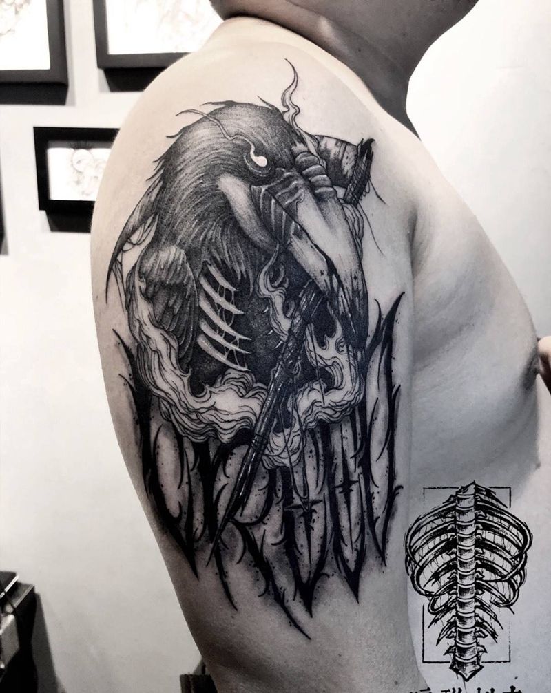 犀鸟奎迪纹身图片