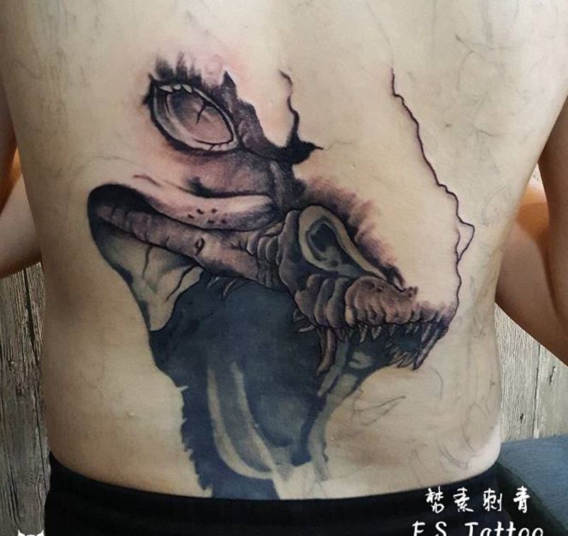 数码暴龙兽纹身图片