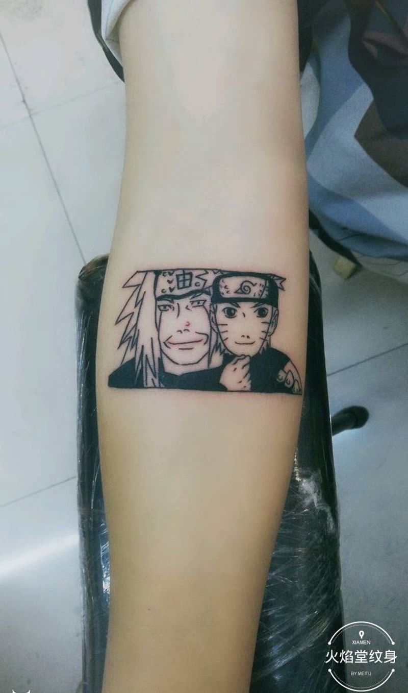 火影忍者纹身图片_手臂新传统纹身图案