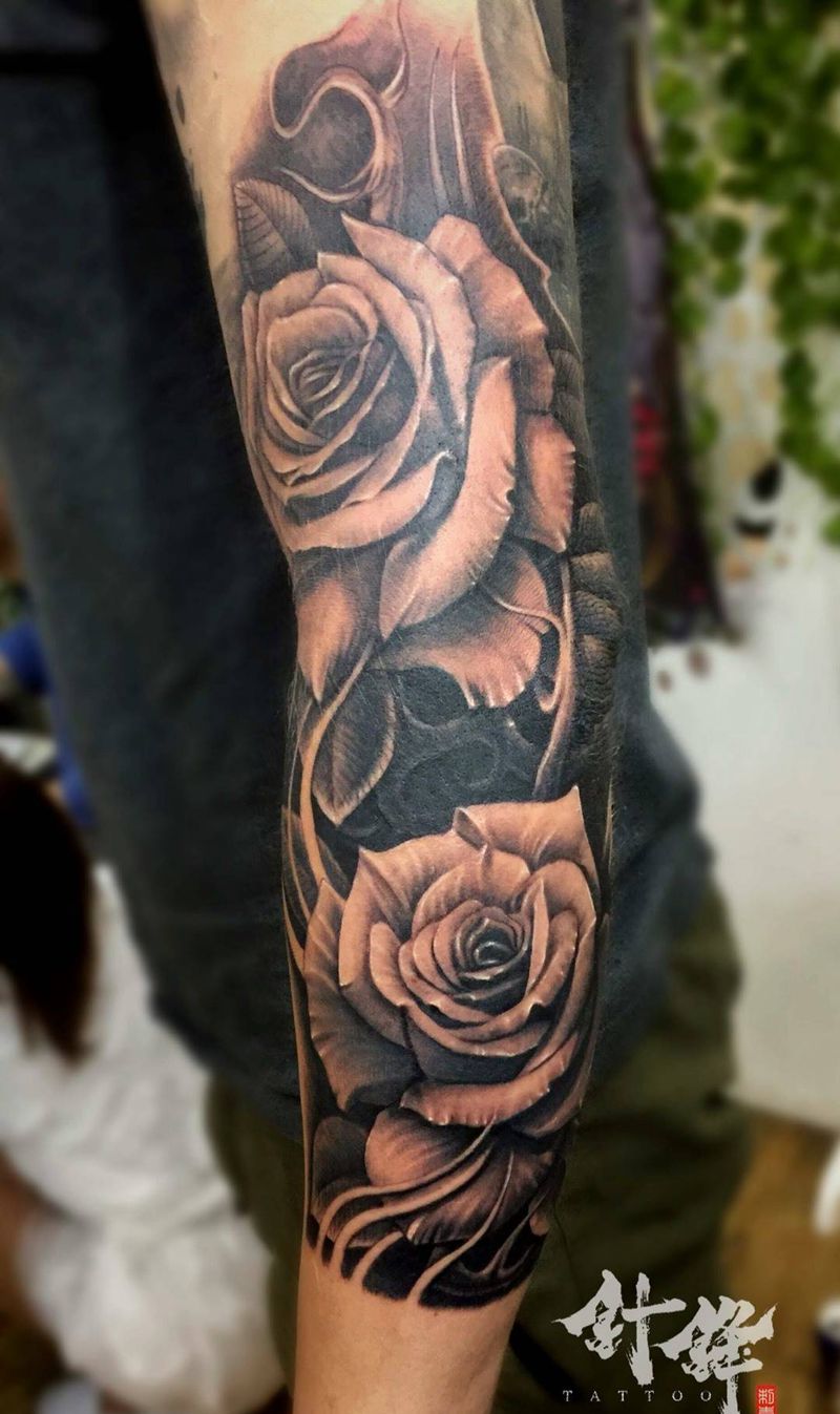 花臂纹身图片