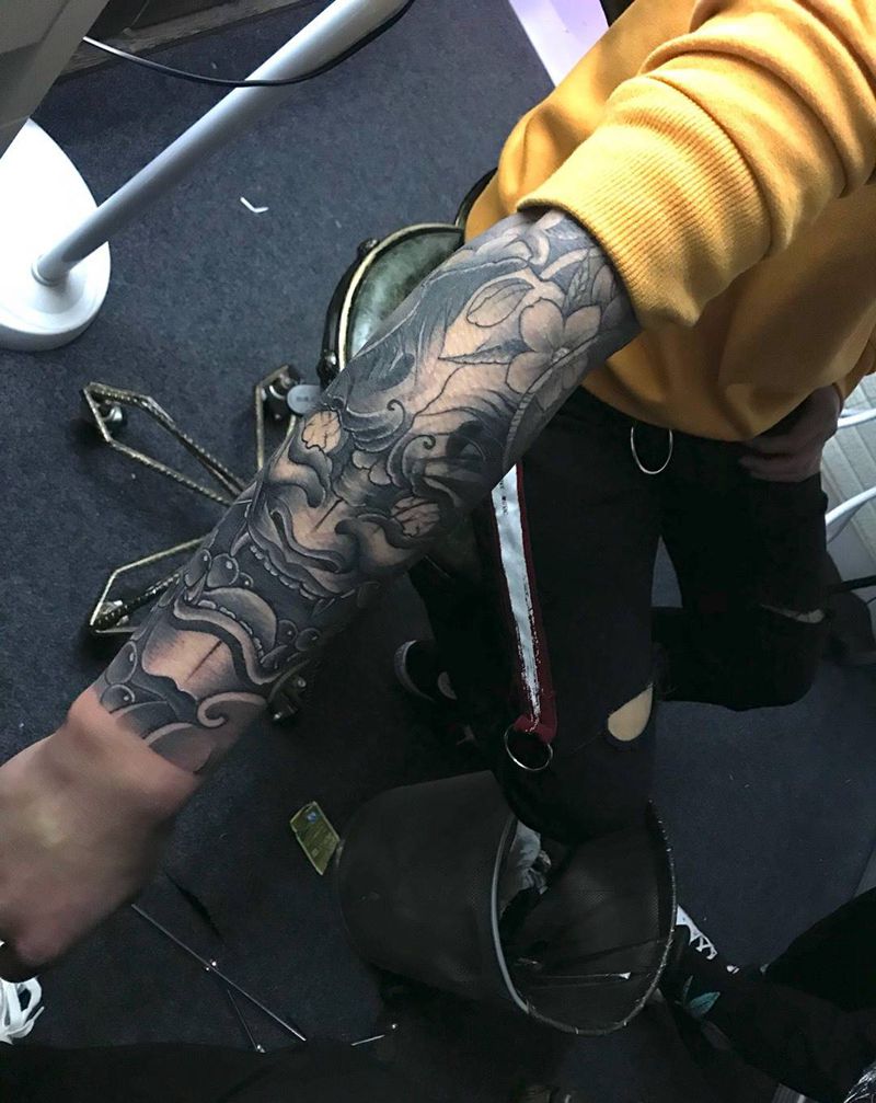 般诺 包小臂纹身图片