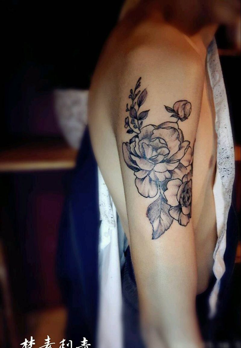 月季纹身图片