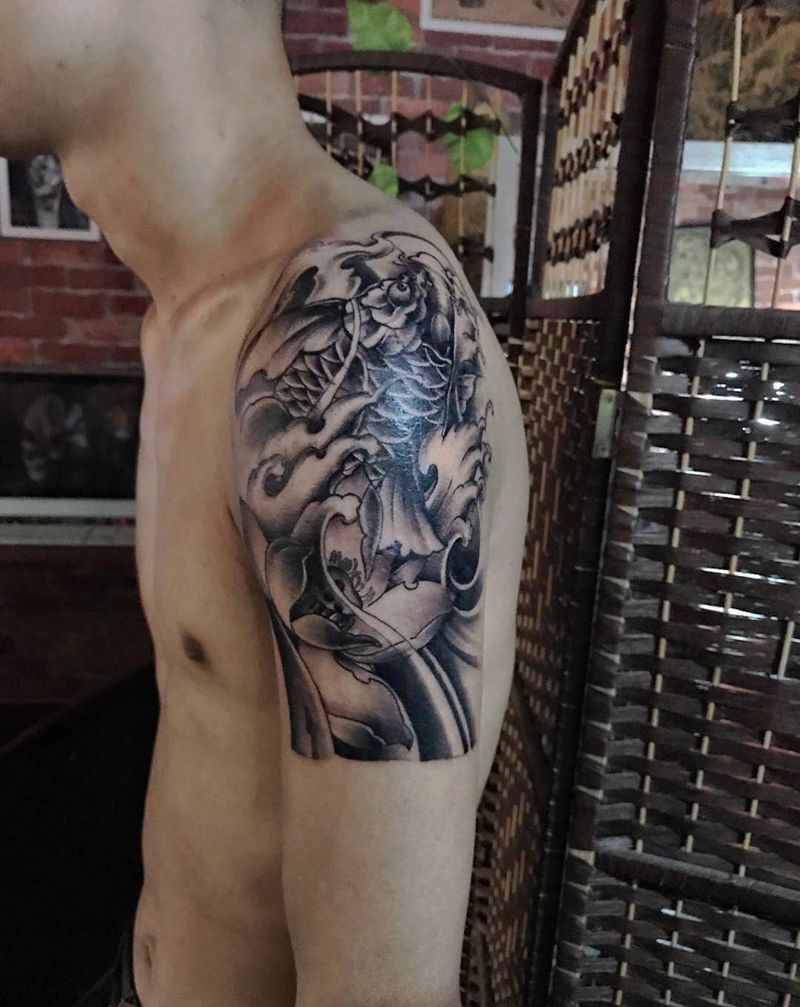 大臂鱼纹身图片