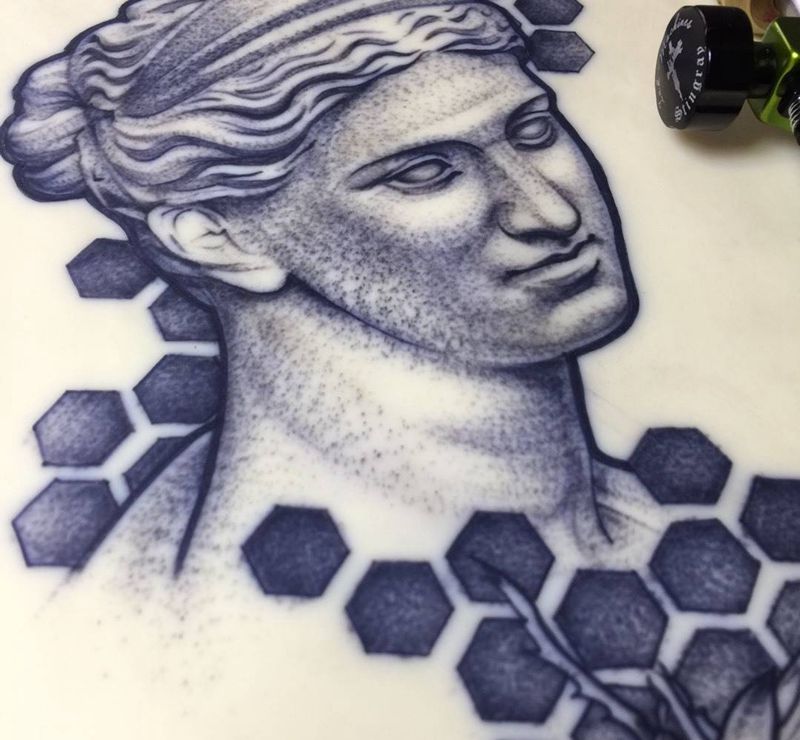 练习皮，风格探索写实类纹身图片