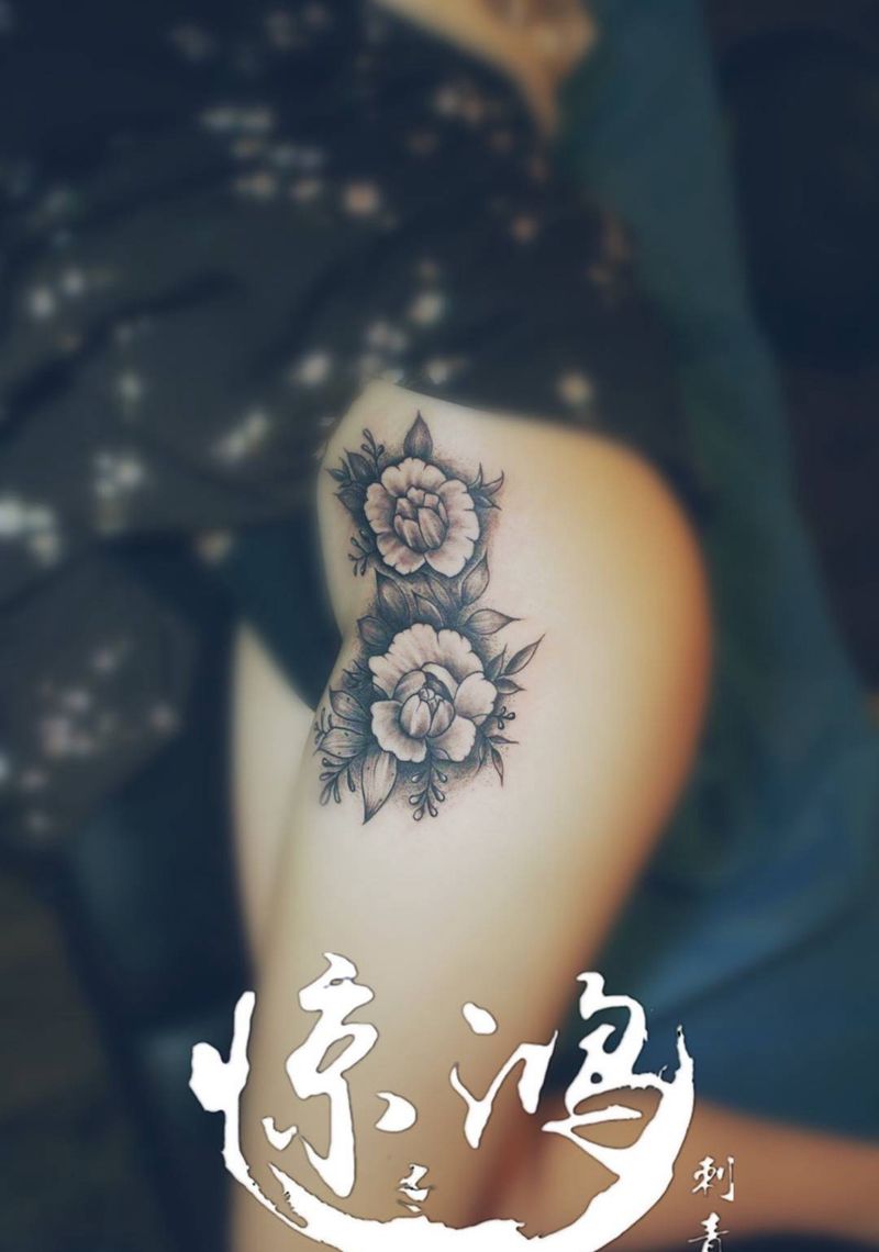 性感的花纹身图片