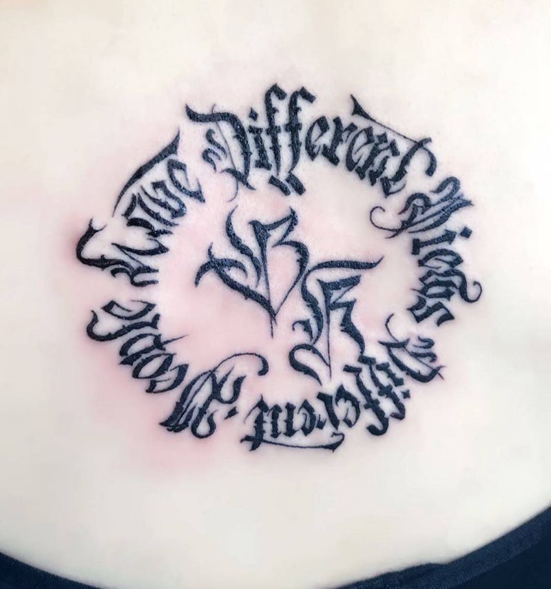 花体字纹身图片