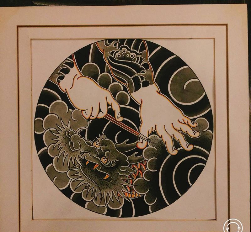 绘图练习。纹身图片