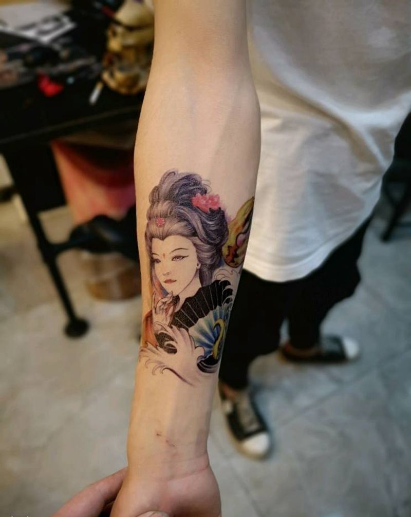 暂时性纹身纹身图片_手臂欧美写实纹身图案