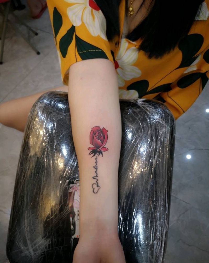 小清新纹身图片_手臂几何纹身图案